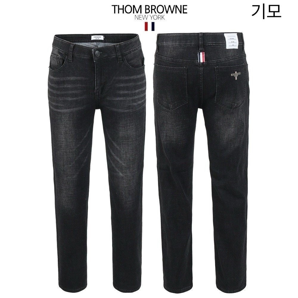 💕 톰* 안기모 블랙 히든밴딩 슬림일자팬츠