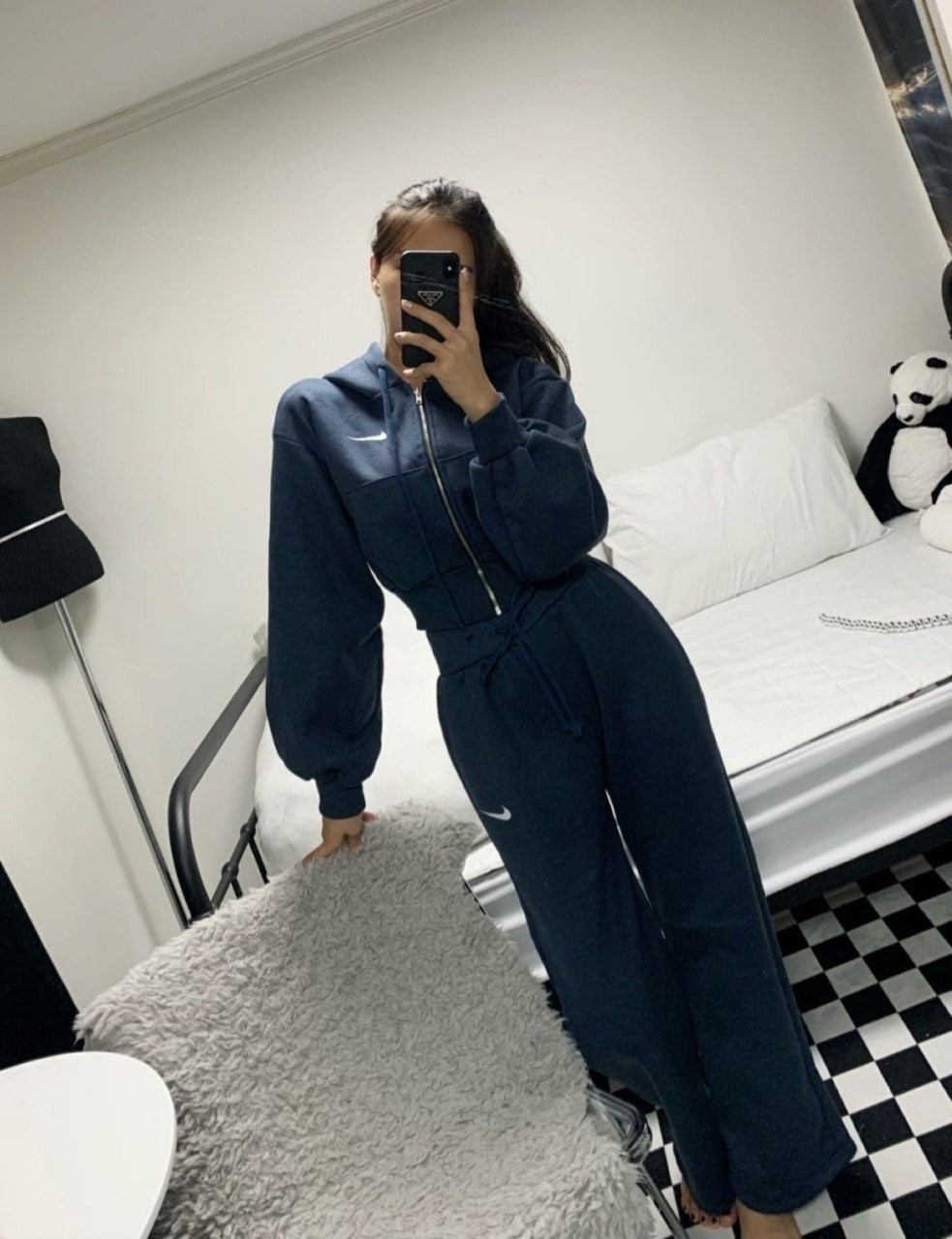 💕 나** 후드크롭 기모세트