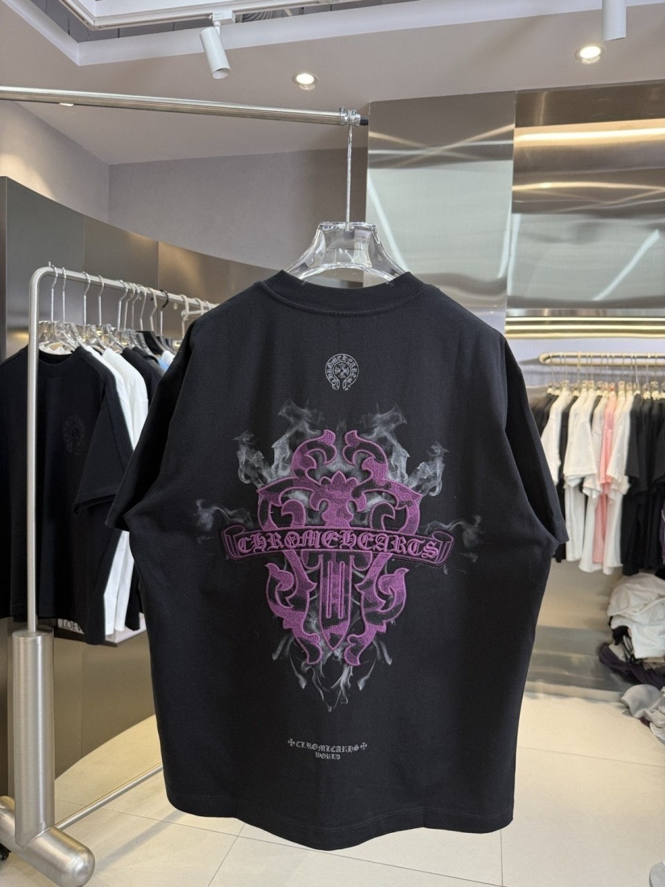 💕 크* 쉐도우 방패자수로고 티셔츠