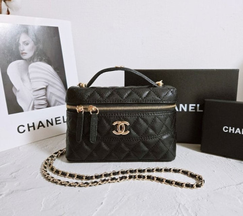 💕 샤* 고급 클래식 체인 베니티백 블랙 금장