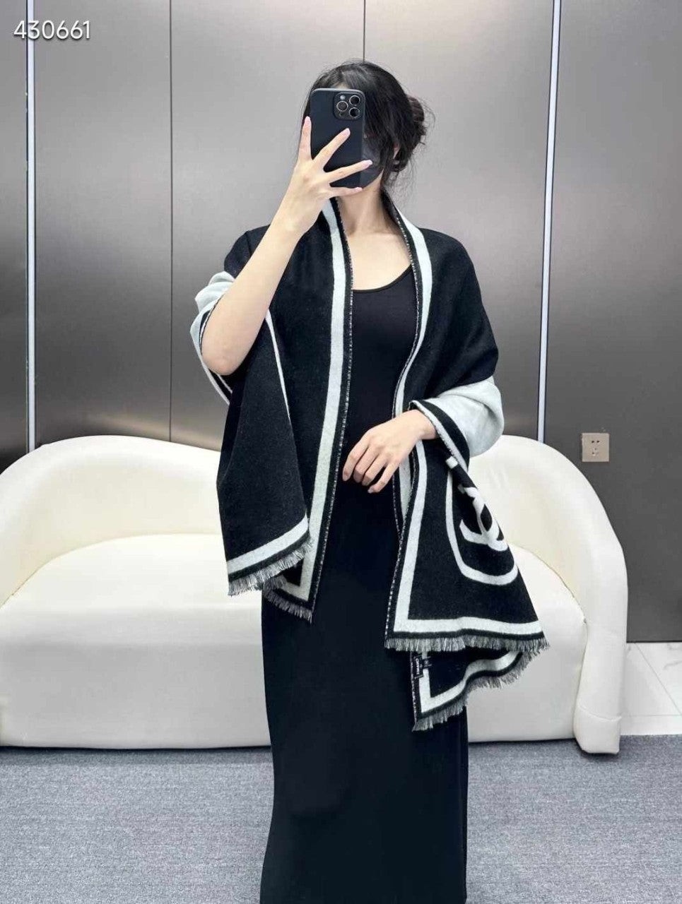 💕 샤* 화이트&블랙 캐시미어 머플러