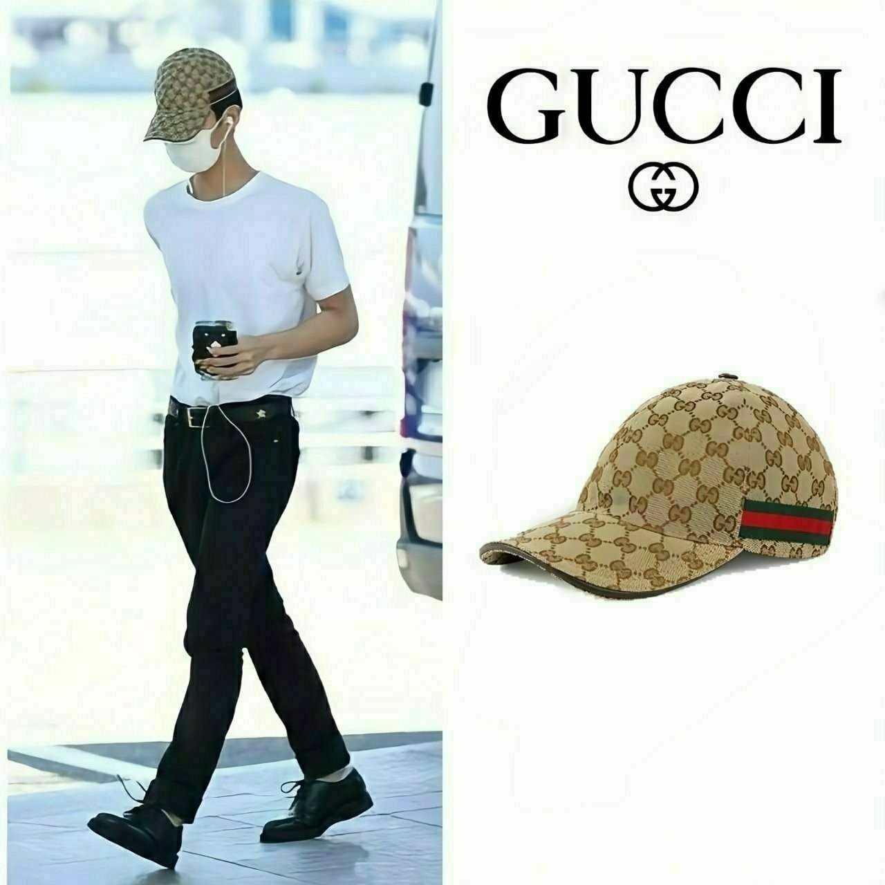 🔳25ss 구♡ GG 슈프림 삼선 모자🔳