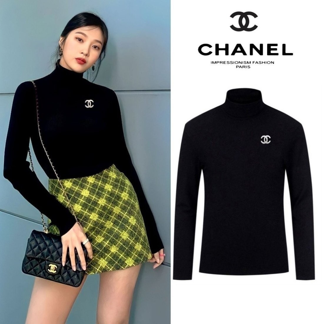 ⚪🤍 2025 F/W 샤♡ ( C♡ANEL) 클래식 터틀넥 🤍⚪