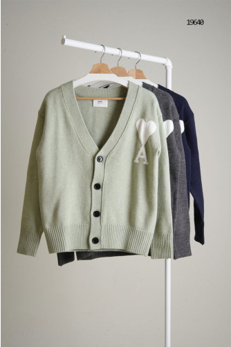 🔆 [AMI] 아미 남성 빅 A하트 로고 브이넥 니트 가디건 🔆