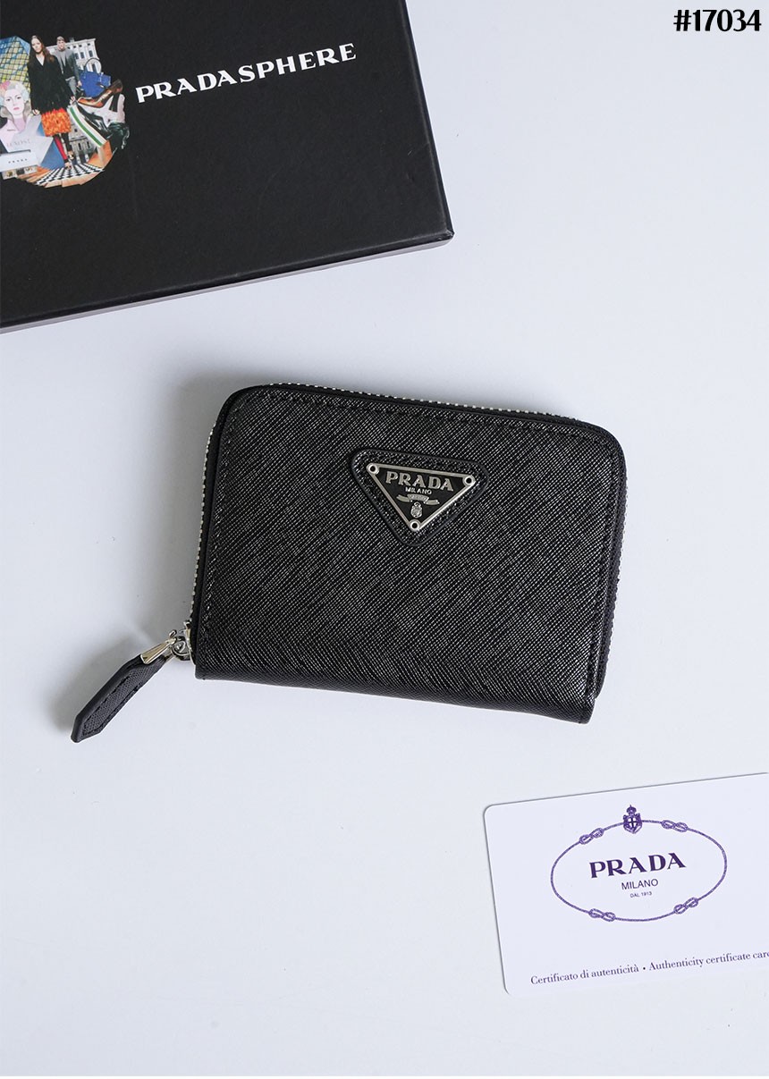 🔆 [PRADA] 프라다 사피아노 삼각 로고 지퍼 코인 퍼스 🔆