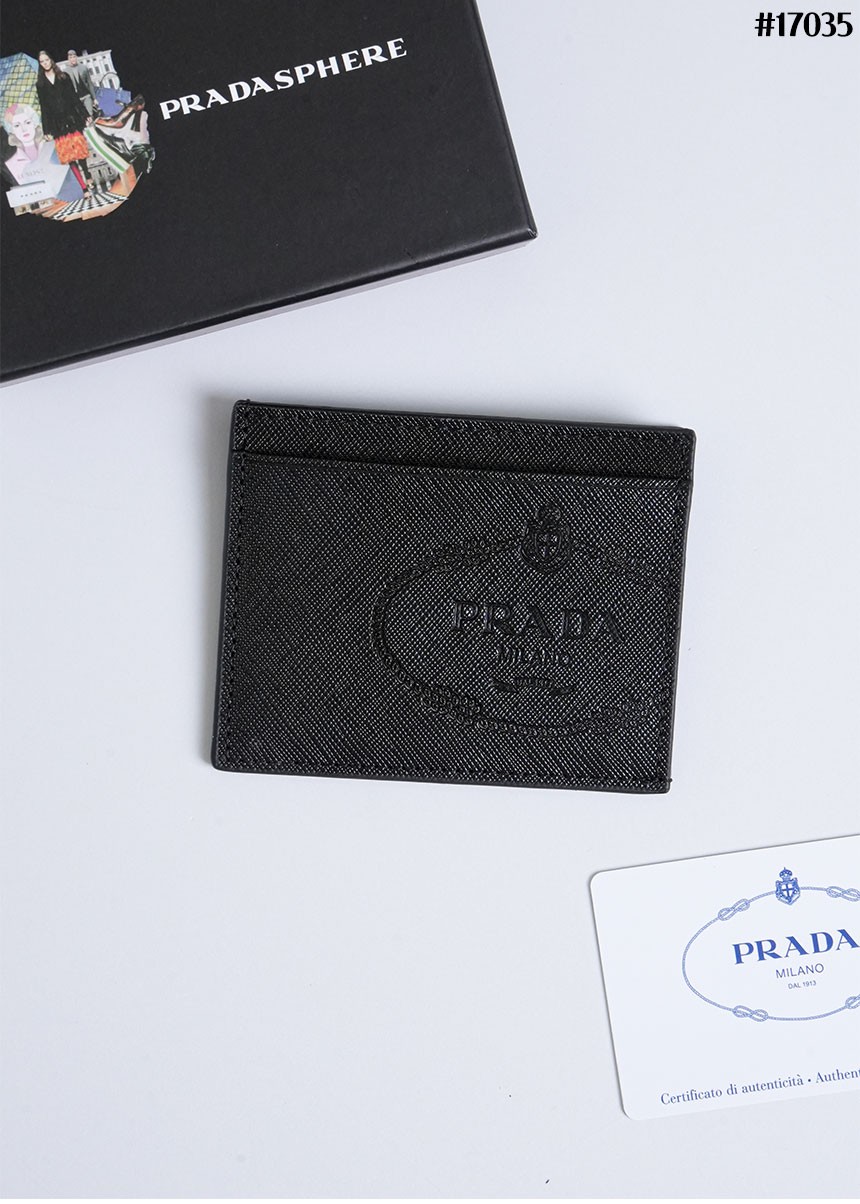 🔆 [PRADA] 프라다 사피아노 엠보시드 로고 카드 홀더 🔆