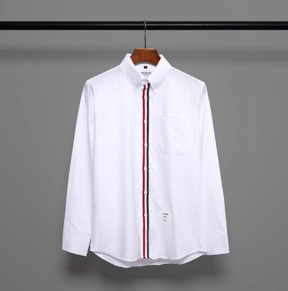 톰브라운 앞 라인 버튼 다운 옥스포드 셔츠