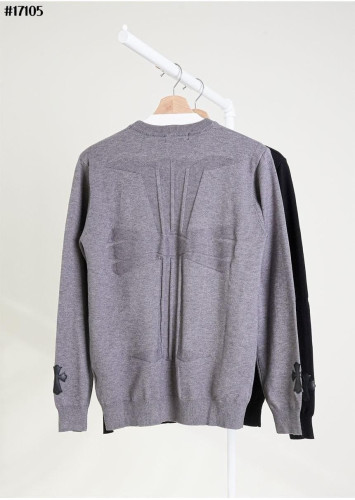 🔆 [Chrome Hearts] 크롬하츠 엠브로이드 백 로고 울 자카드 니트 풀오버 🔆