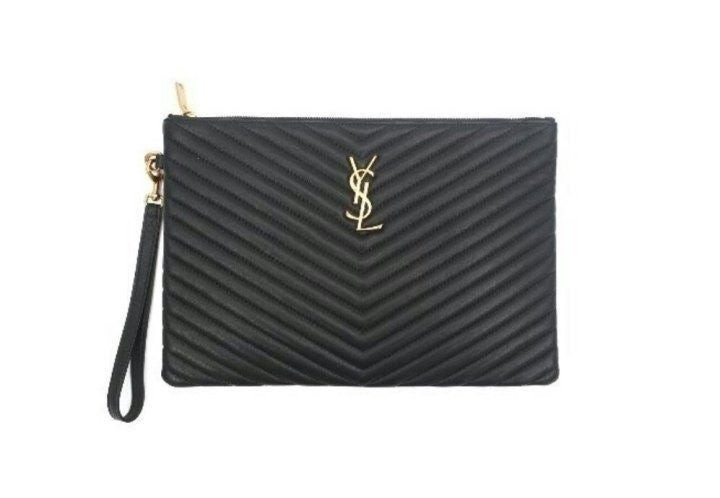 💕 생** 쉐브론 클러치 금장