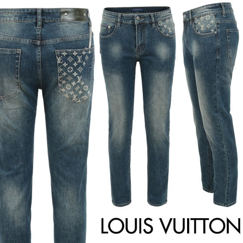 💕 루* 모노그램 플라워 엠보 슬림 일자진