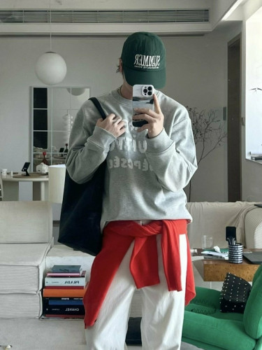 💕 루* 픽셀 자수로고 맨투맨