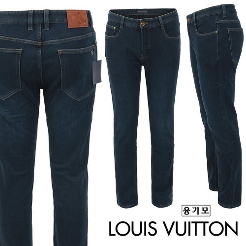 💕 루* 장식 로고 진청 슬림 일자진 ☆융 기모 원단☆