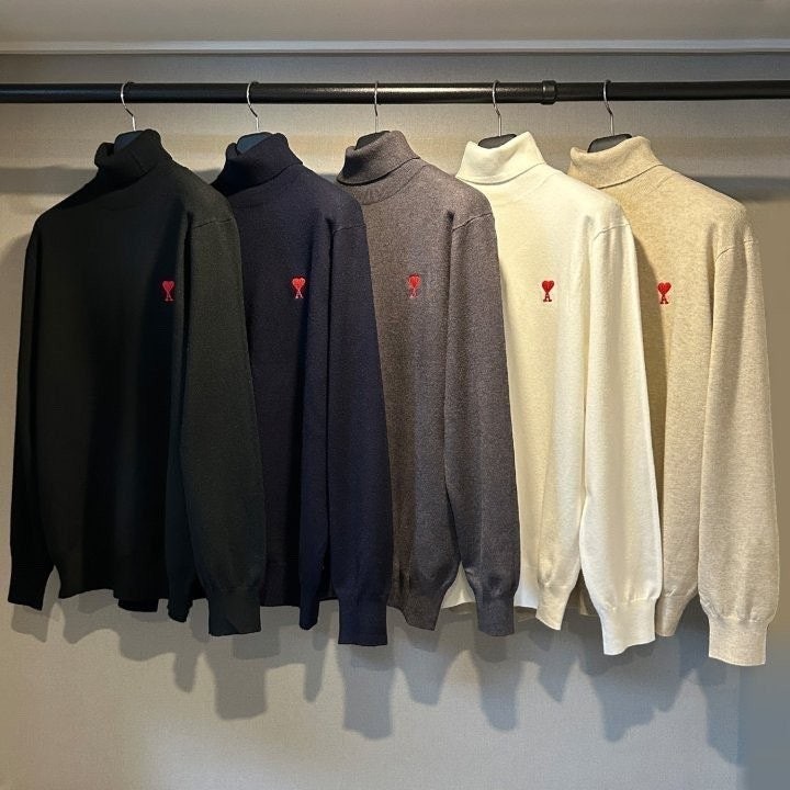 💕 아* 드 꾀흐 엠브로이더리 터틀넥 니트