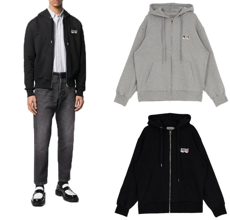 💕 메* 키츠네 더블패치 후드집업 2color