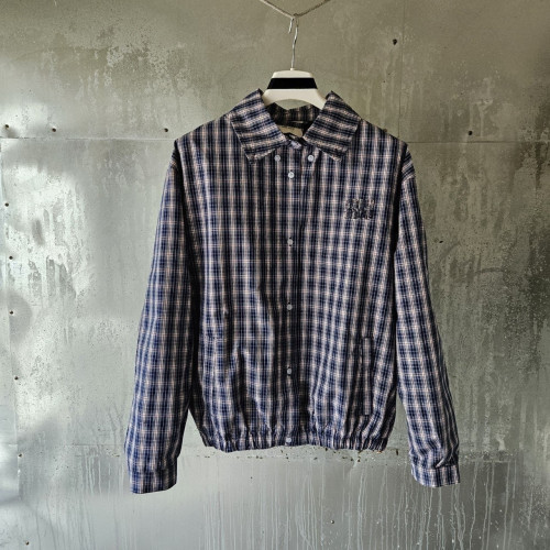 💕 미*** 체크 패브릭 블루종 자켓