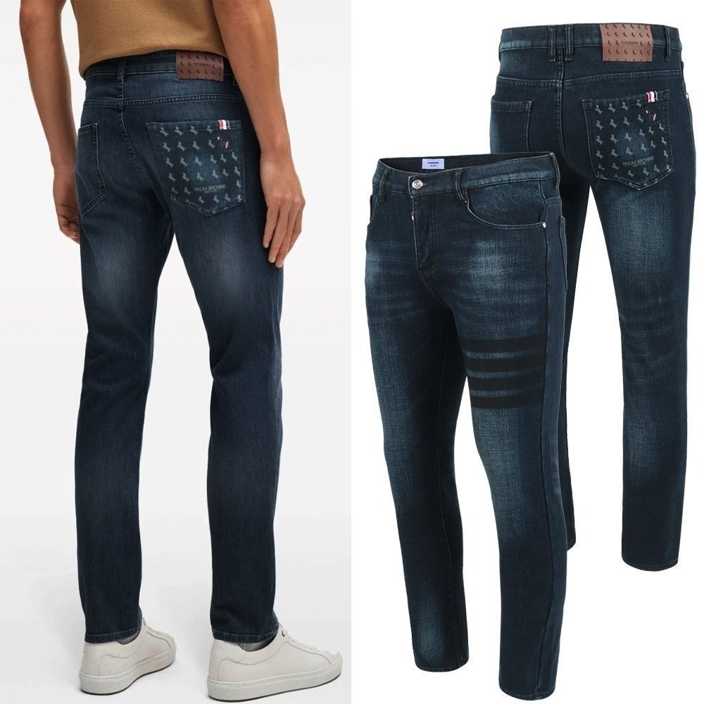 💕 톰* 도그 블랙사선 융기모 청바지