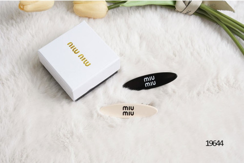 🔆 [MIUMIU] 미우미우 레터링로고 써클 헤어핀🔆