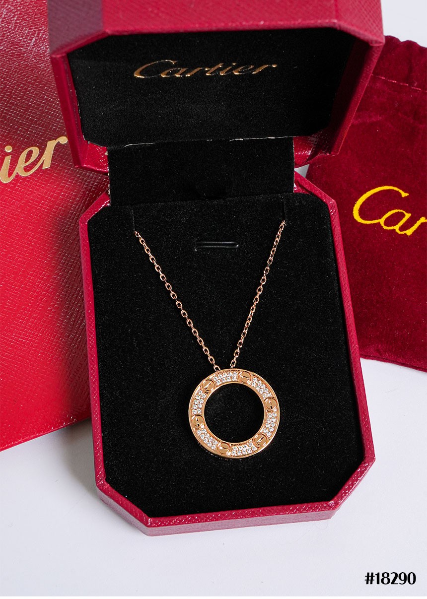 🔆 [CARTIER] 까르띠에 LOVE 펜던트 네크리스 파베 세팅 🔆