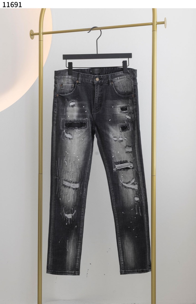 #입생로랑 [YSL] 생로랑 남성 페인팅 흑청 팬츠 신상입고💢 #하의 #팬츠 #11691