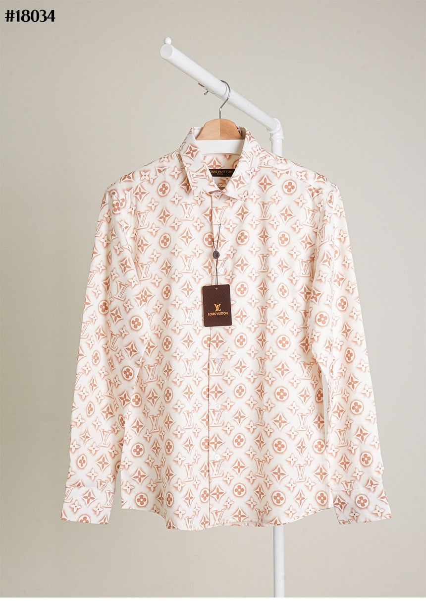 🔆 [LOUIS VUITTON] 루이비통 모노그램 샌드 모티프 롱슬리브 코튼 셔츠 🔆