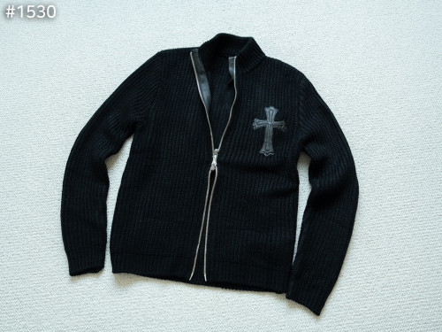 #크롬하츠 레더 크로스 집업 니트 가디건