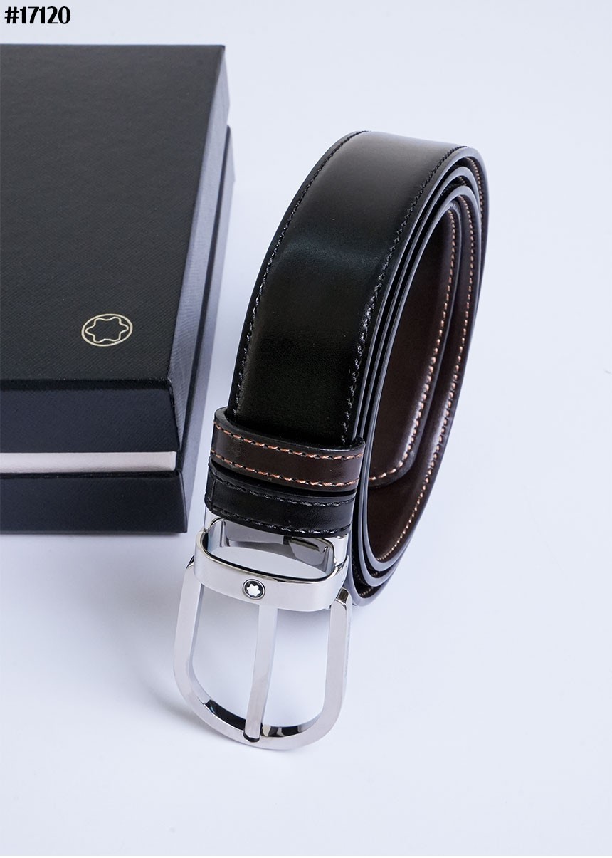 🔆 [MONTBLANC] 몽블랑 말발굽형 리버서블 양면 레더 벨트 (컷팅식) 🔆
