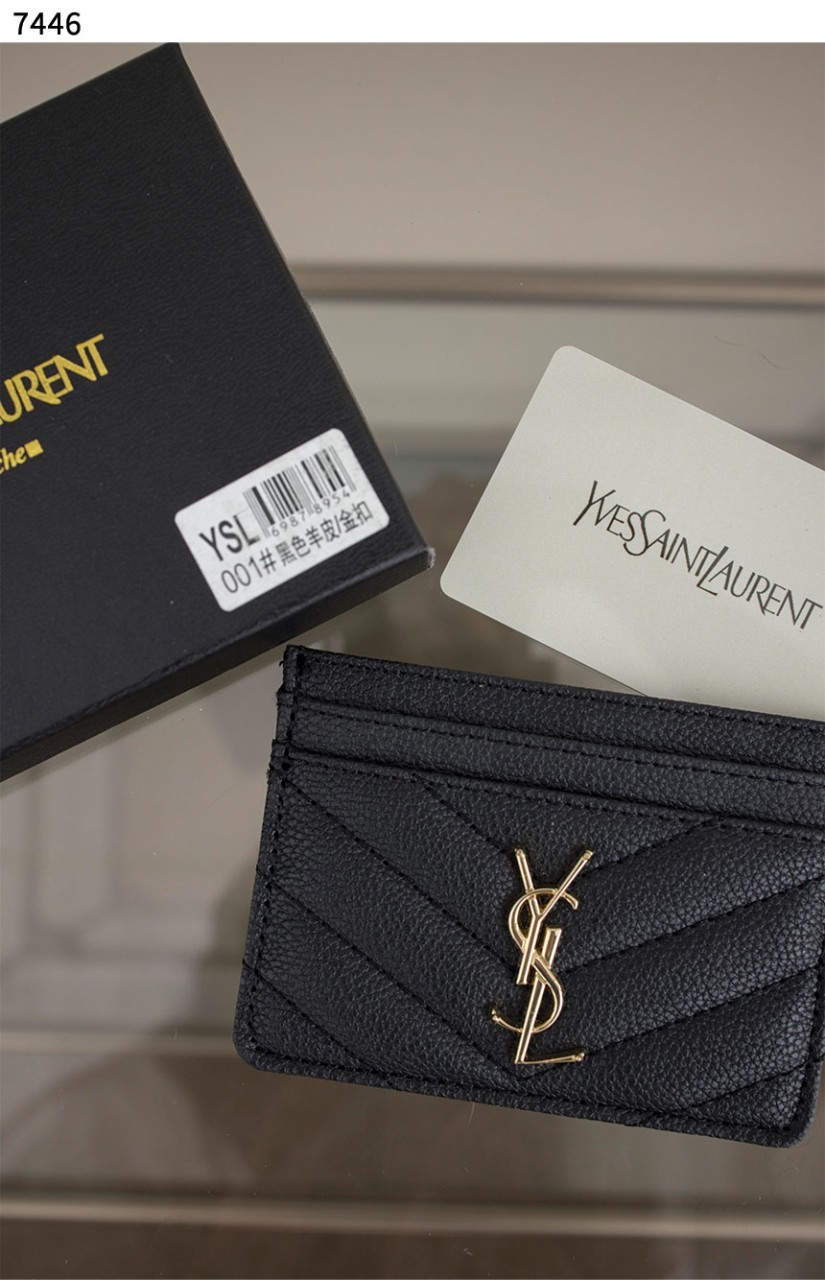 #입생로랑 [YSL] 생로랑 여성 카드지갑 모노그램 블랙금장💢 #지갑 #7446