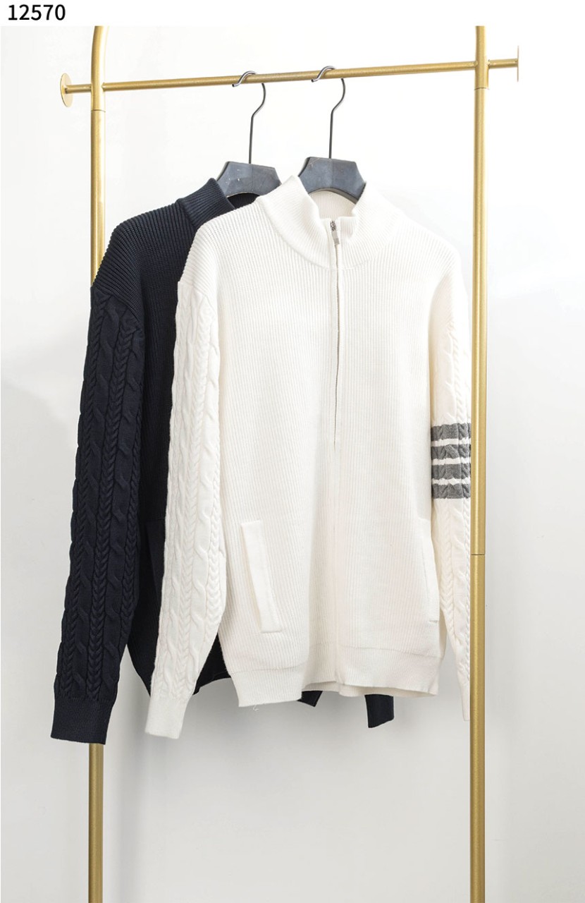 #톰브라운 [Thom Browne] 4-바 케이블 풀 니트집업 신상입고💢 #상의 #니트 #12570