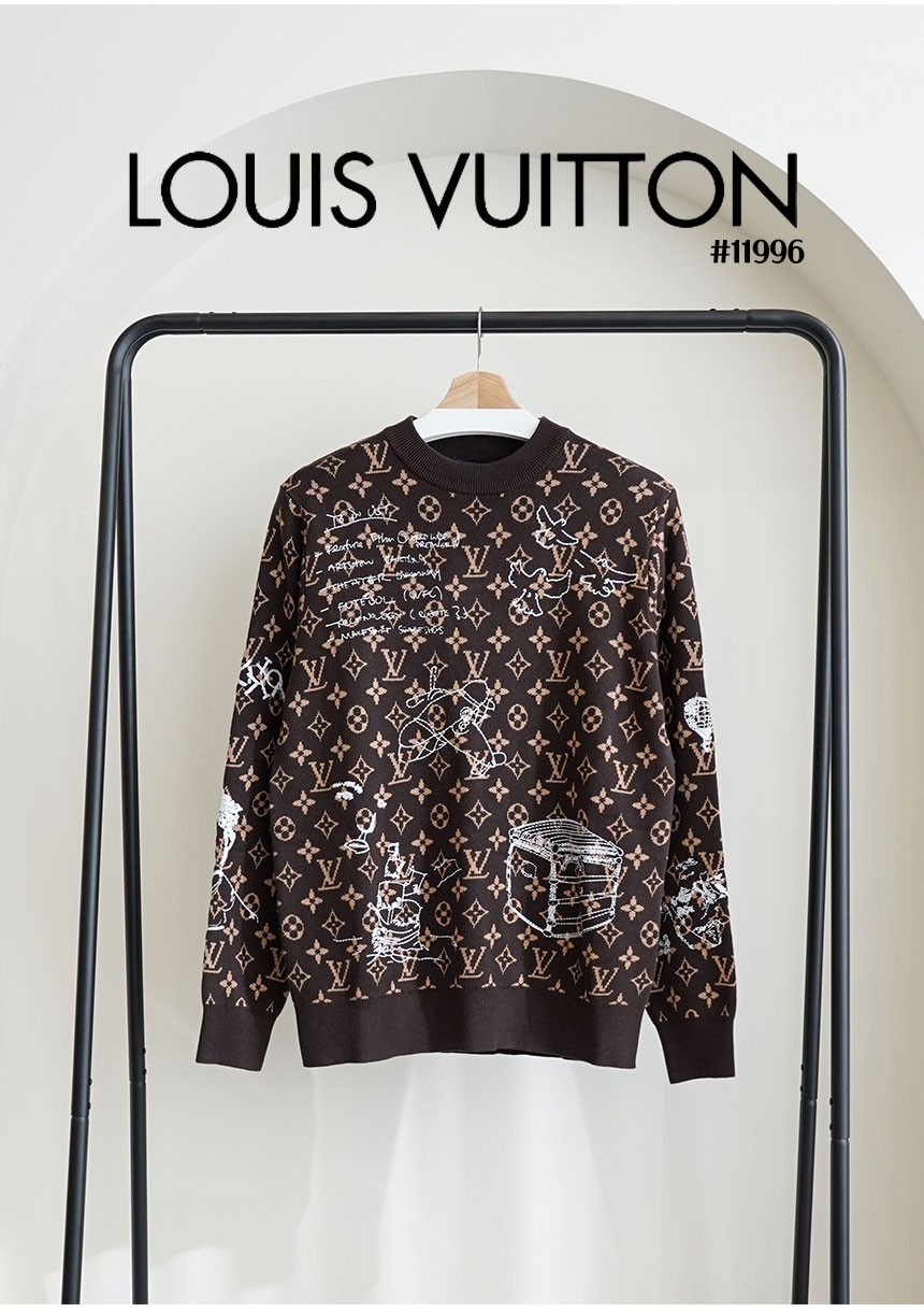 🔆 [LOUIS VUITTON] 루이비통 모노그램 엠브로이더드 크루넥 니트 스웨터 🔆