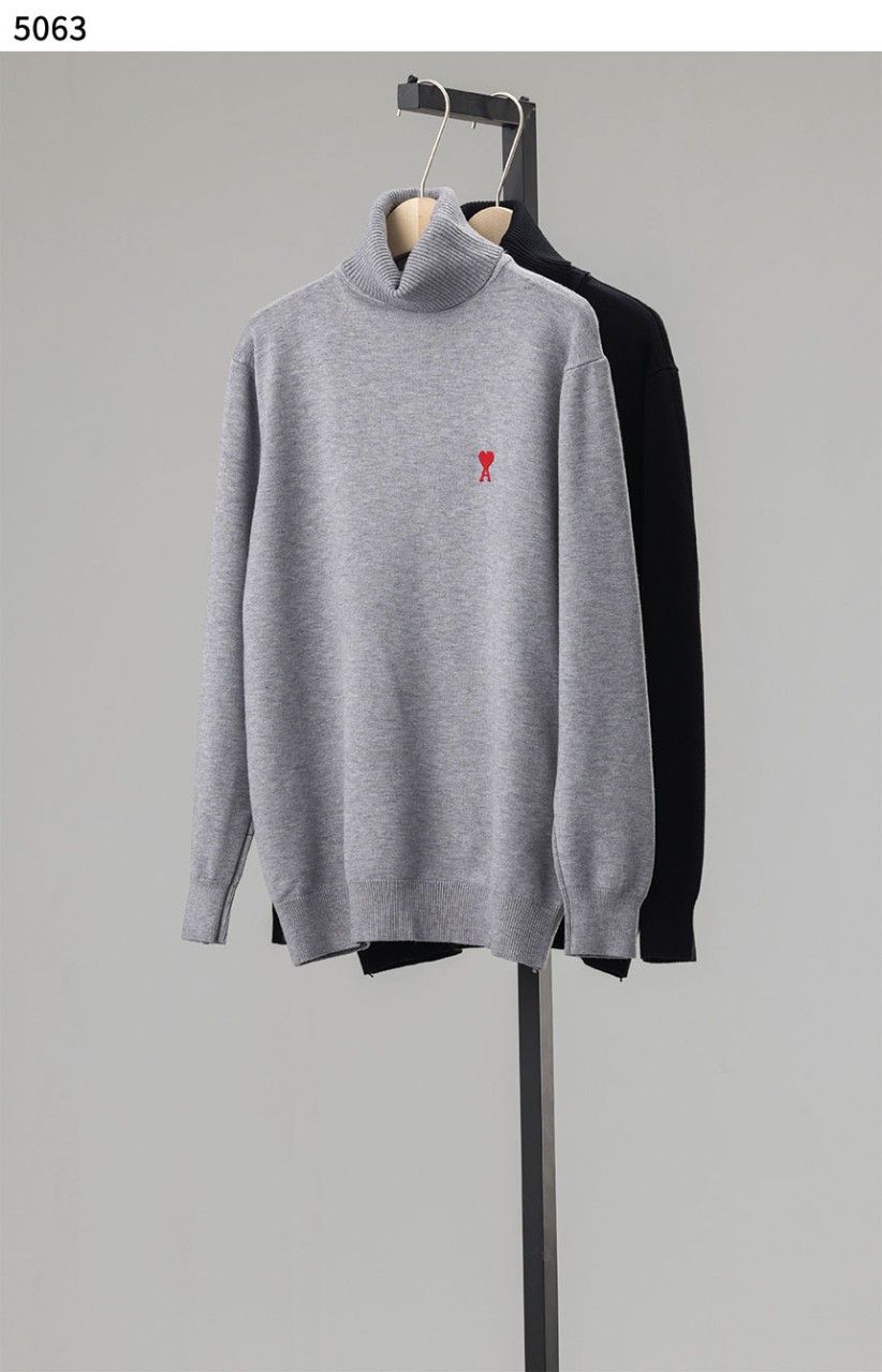 #아미 [ami] 하트 로고 메리노 울 터틀넥 니트 신상입고💢 #상의 #니트 #5063