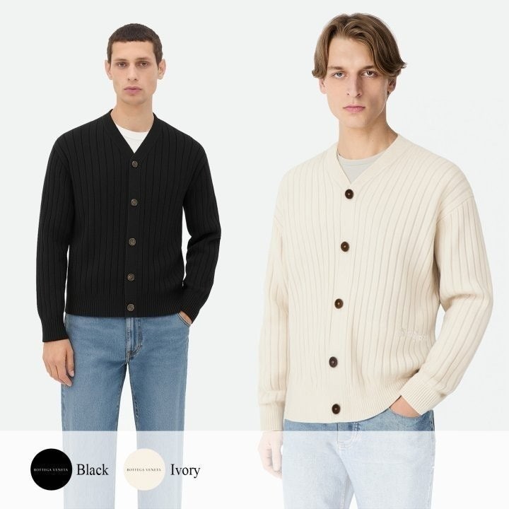 💕 보** 사이드 로고 자수 니트 가디건