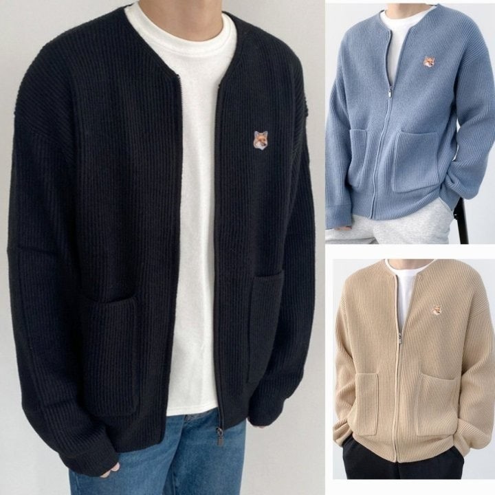 💕 메* 키츠네 캐시하찌 니트집업