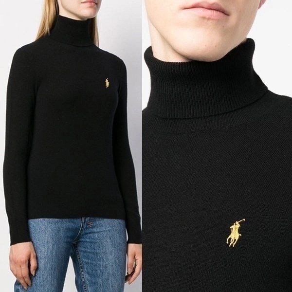 💕 폴* 골드로고 터틀넥 니트