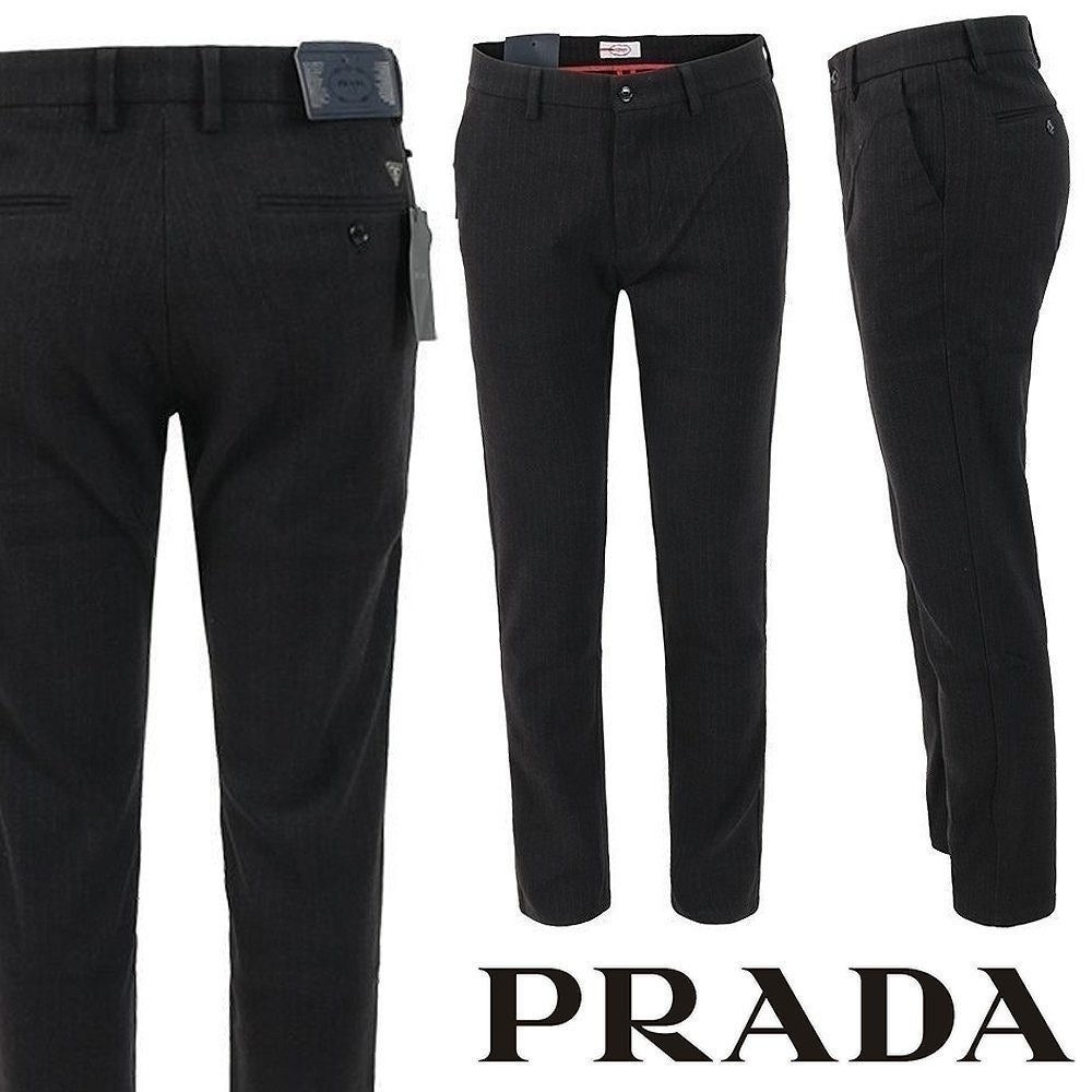 💕 프** 삼각로고 스트라이프 모직 슬랙스 ☆모직 원단☆