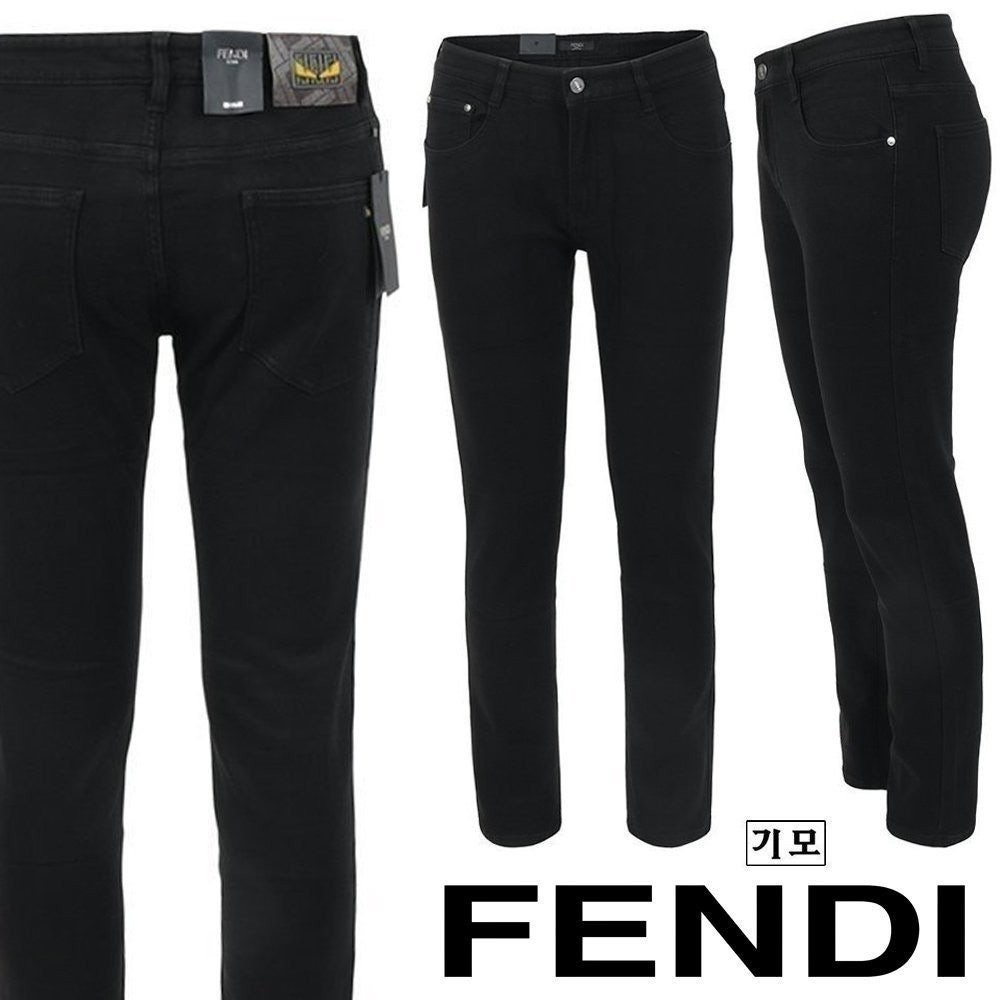 💕 펜* 옐로우 로고 블랙 슬림 일자진 ☆기모 원단☆