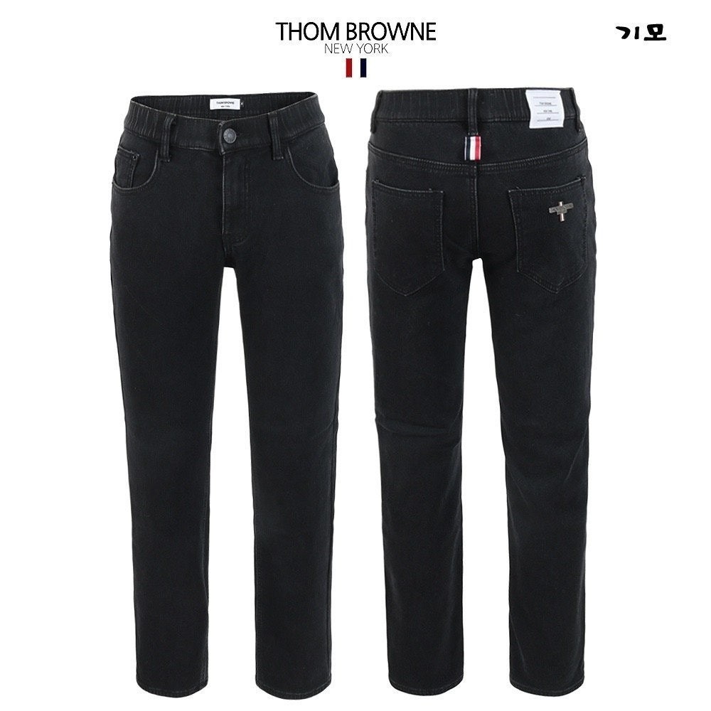 💕 톰* 융기모 올블랙 히든밴딩 슬림팬츠