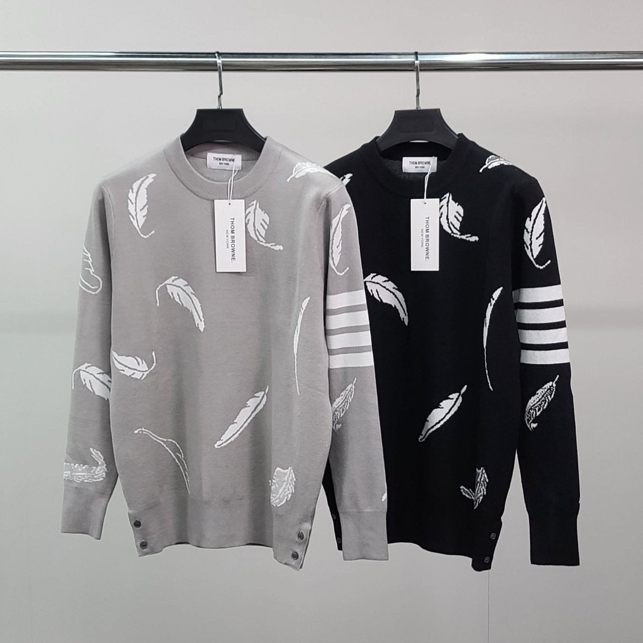 💕 톰* 사선완장 패더 울 니트