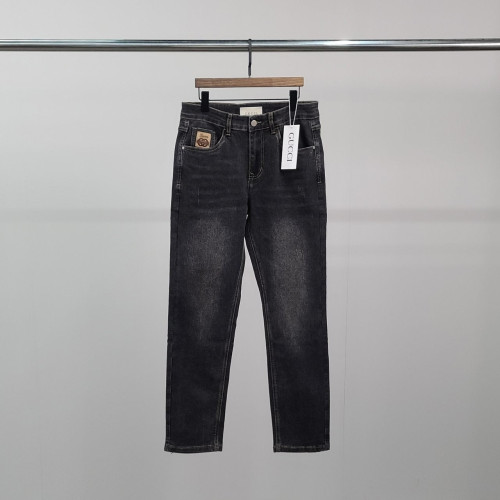 💕 구* 포켓 로고자수 흑 청바지