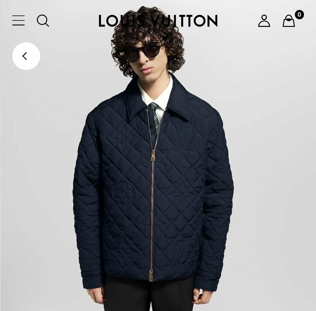 💕 루* 퀼티드 모노그램 오버 셔츠