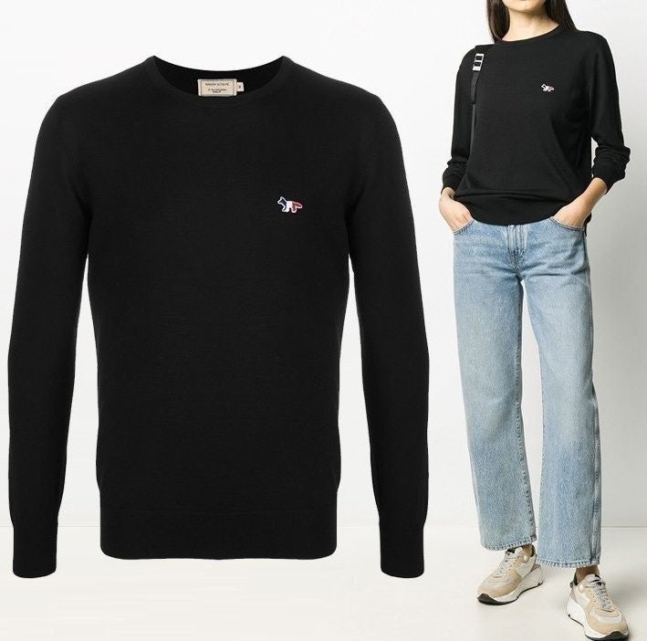 💕 메* 키츠네 트리컬러 라운드니트 (여성)