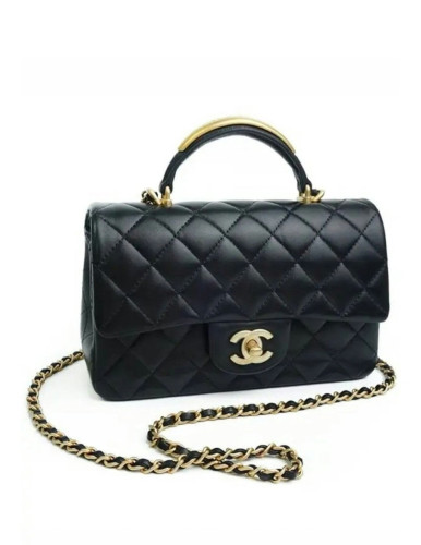 💕 샤* 클래식 뉴미니 탑핸들 빈티지골드 미니백 크로스백 블랙 금장 AS2431