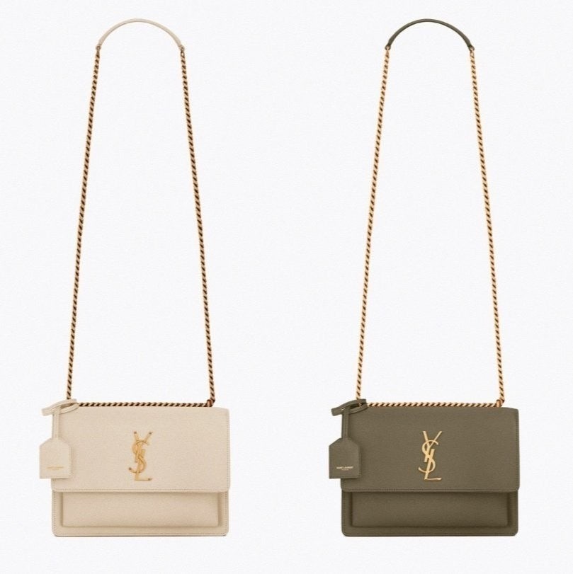 💕 생** 부드러운 가죽 소재의 sunset 미디엄백 Khaki ❤️️풀박스❤️