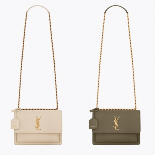 💕 생** 부드러운 가죽 소재의 sunset 미디엄백 Khaki ❤️️풀박스❤️