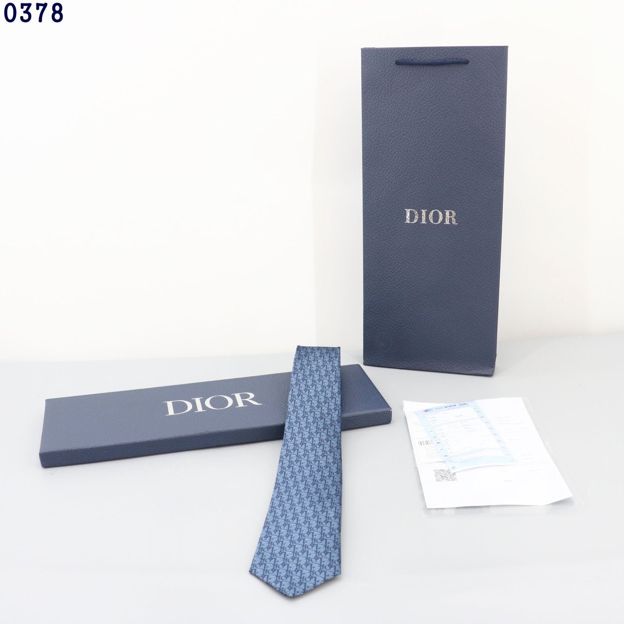 💕 디* 오블리크 네이비 픽셀 넥타이