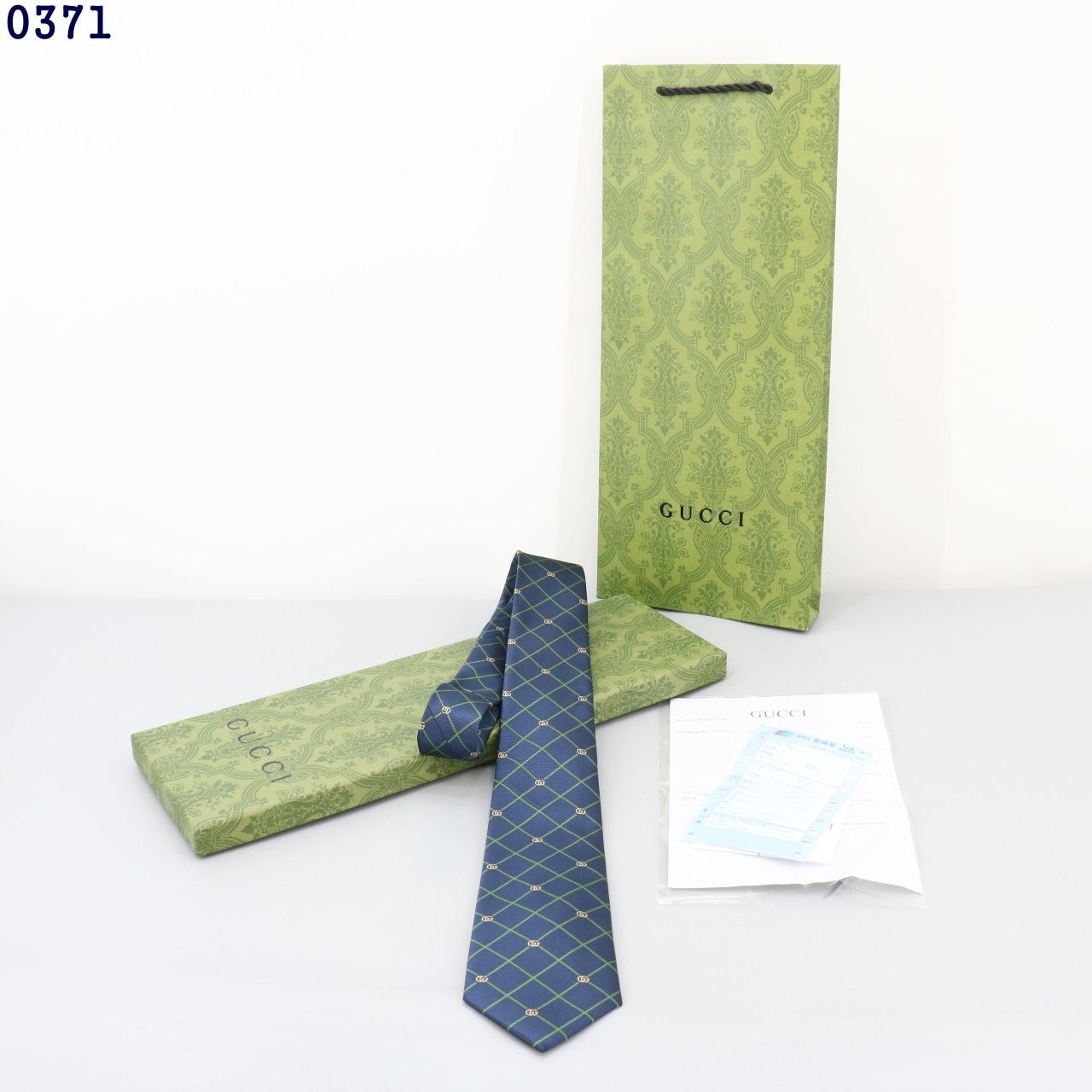 💕 구* GG로고 라인 체크 넥타이