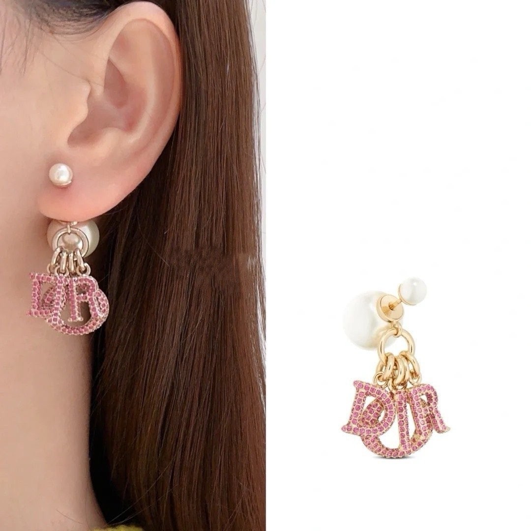 💕 디* 진주 로고 보석 트라이벌 귀걸이
