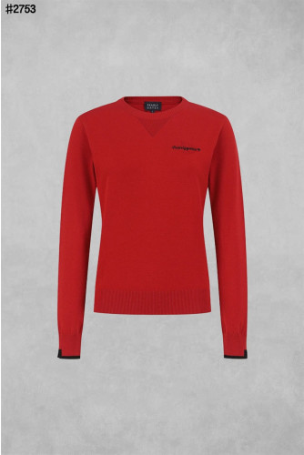 🍀 [PEARLY GATES] 파리게이츠 배색 하트 자카드 롱 슬리브 니트 풀오버 🍀