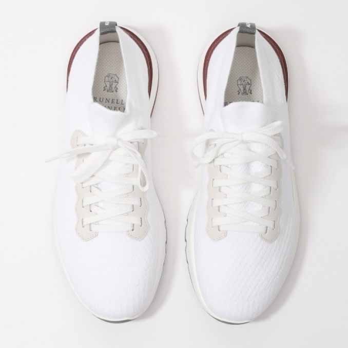 #브루넬로쿠치넬리 [ B*unello Cucinell ] 수입 레더패치 니트 러너 스니커즈 입고💢 #신발