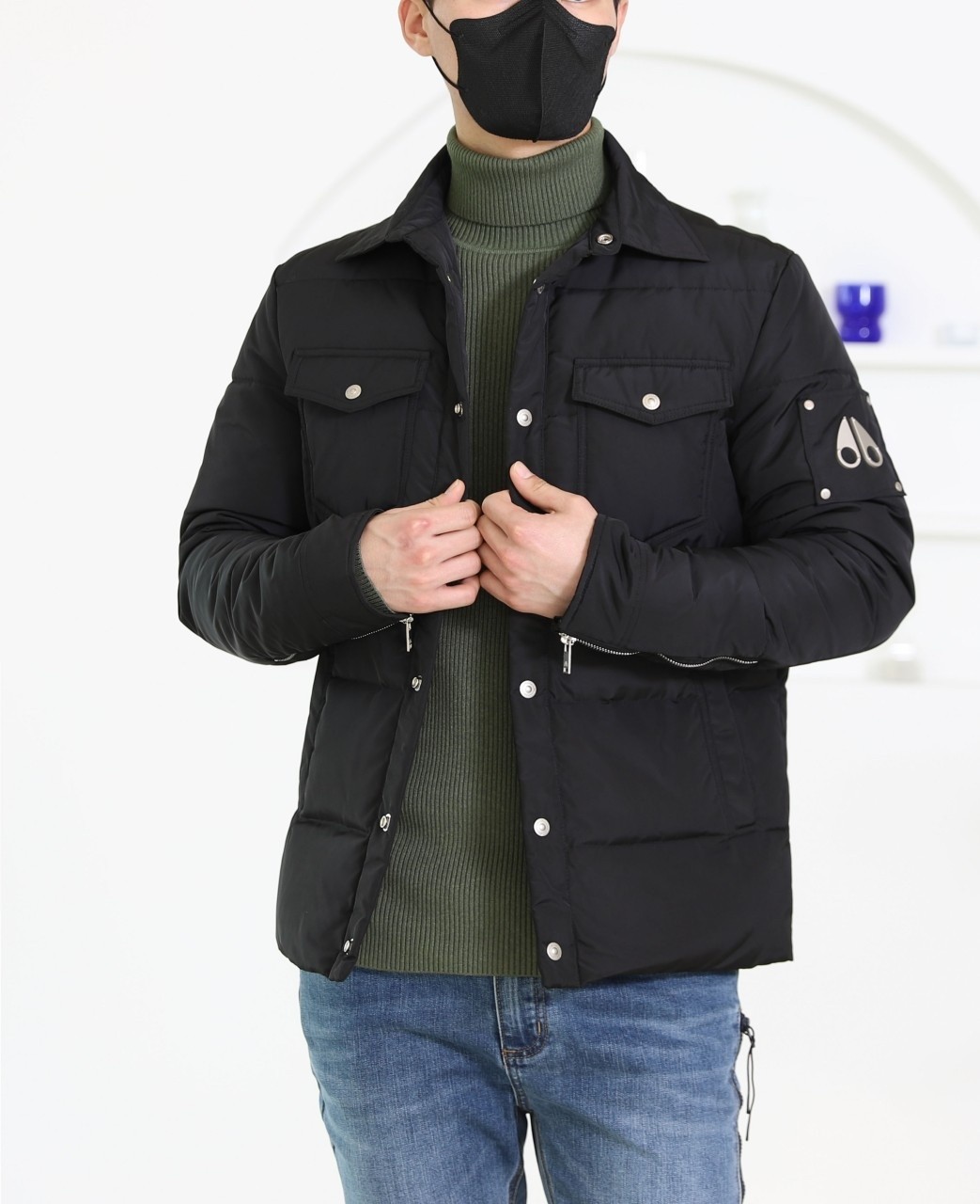 #무스너클 [ M**SE KNUCKLES ] 수입 남여공용 다운 패딩 셔츠자켓 입고💢 #남여상의 #패딩자켓