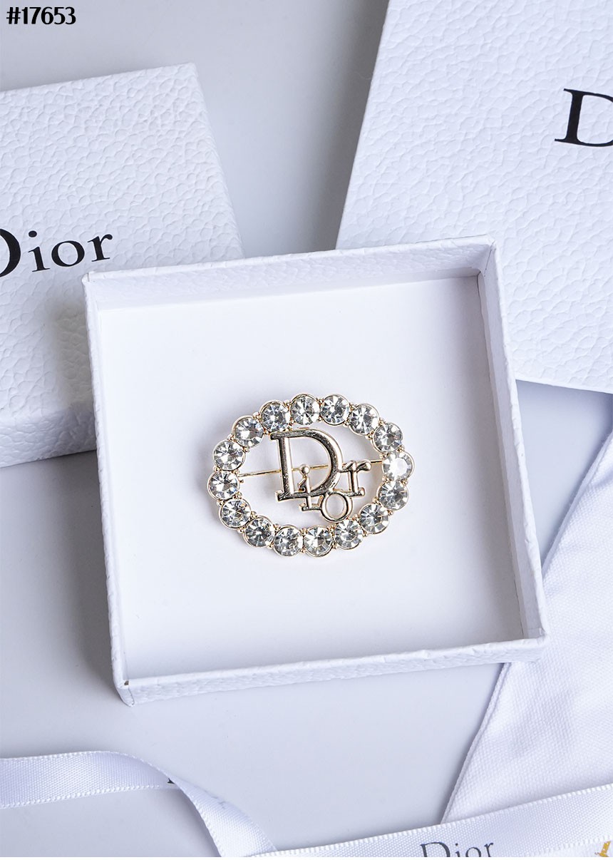 🔆 [DIOR] 크리스찬 디올 CD 크리스탈 골드 브로치 🔆